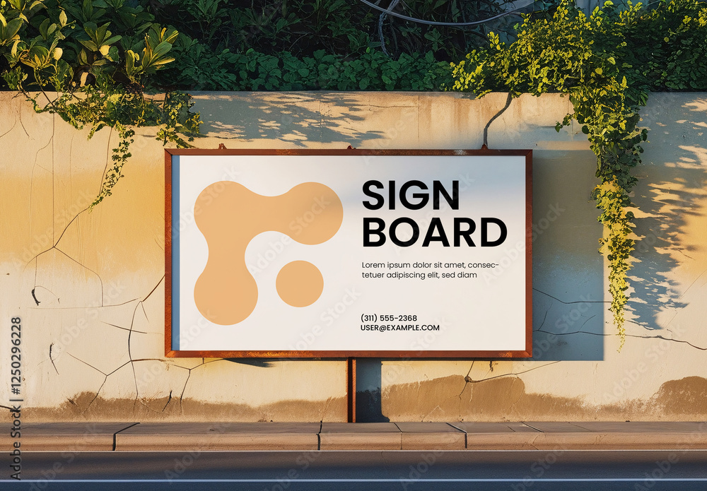 Sign Board Mockup Template Stock Template | Adobe Stock