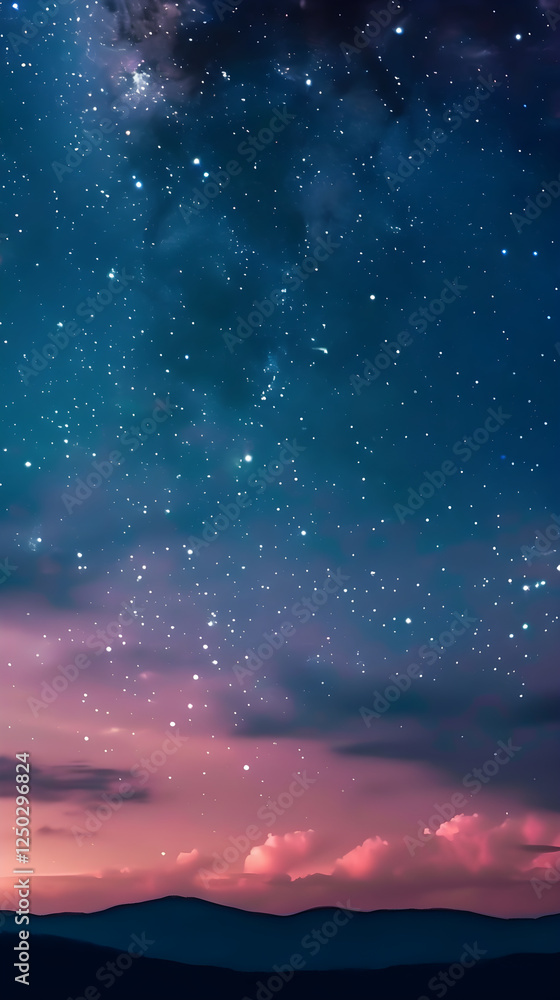Inspirational Quote Motivation - Stars Can't Shine Without Darkness in Dusky Sky Inspirational Quote Motivation - Stars Can't Shine Without Darkness in Dusky Sky