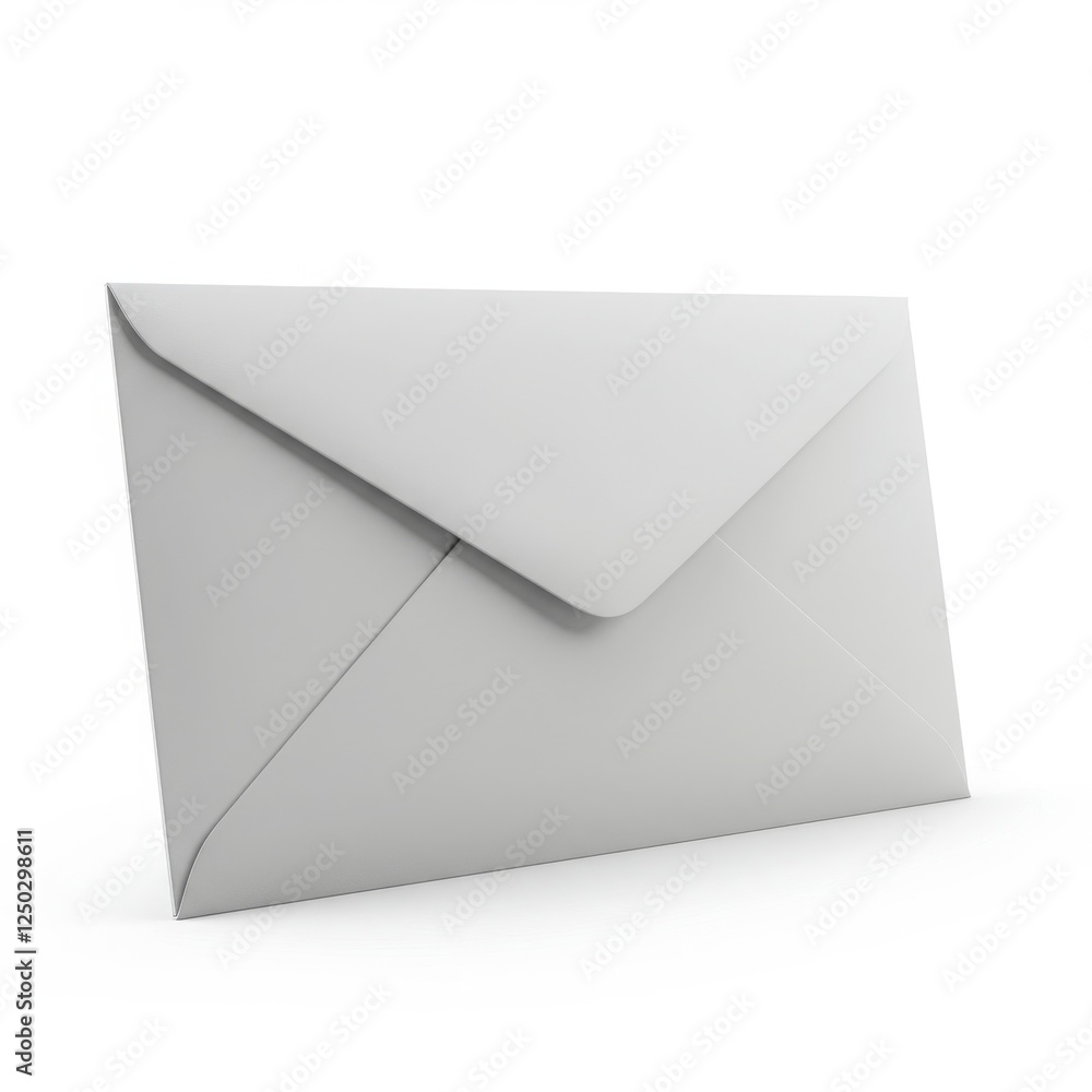 Simple White Envelope Isolated on White Background for Mail Delivery Simple White Envelope Isolated on White Background for Mail Delivery