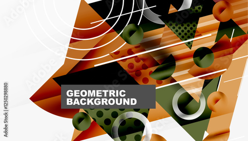 Modern geometric background - overlapping triangles with smooth gradients and semi-transparency