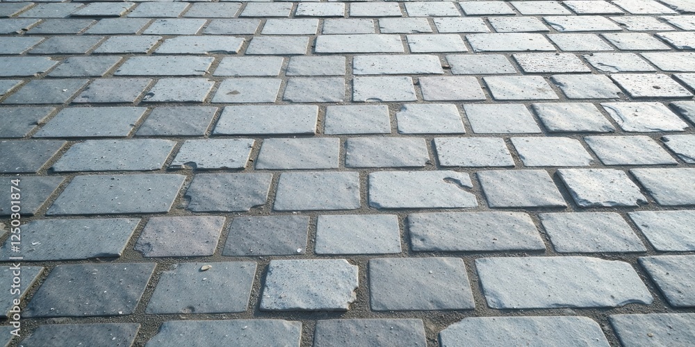 A textured perspective of a stone paved pathway, showing the rectangular blocks and the sand filling the spaces between them. A textured perspective of a stone paved pathway, showing the rectangular blocks and the sand filling the spaces between them.