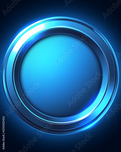 Circular Blue Metal Frame Design Background