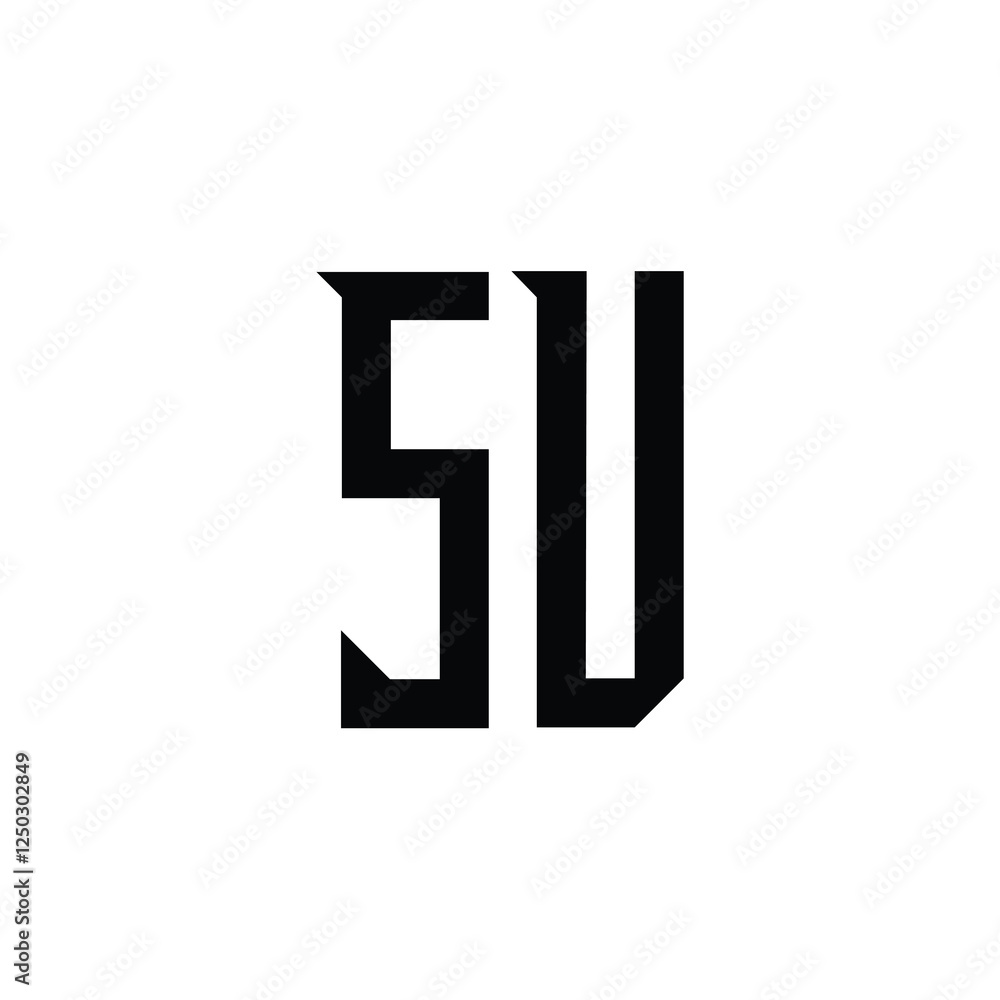 SU monogram logo design letter text name symbol monochrome logotype alphabet character simple logo SU monogram logo design letter text name symbol monochrome logotype alphabet character simple logo
