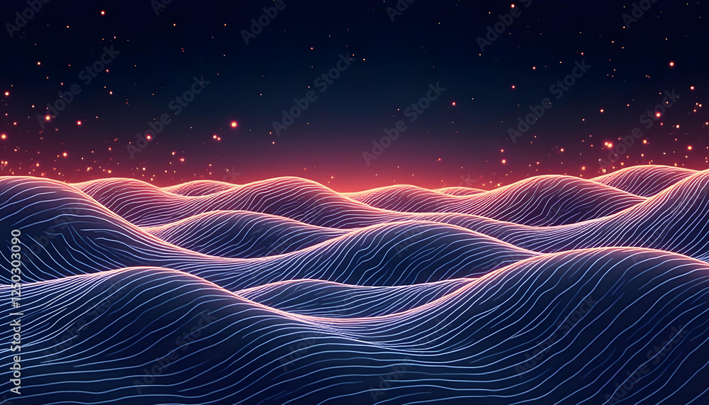 An Abstract Glowing line background with waves An Abstract Glowing line background with waves
