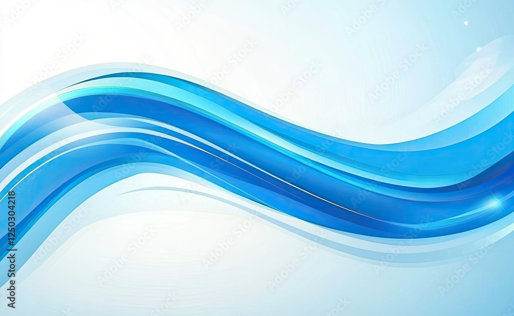 Naklejka premium Abstract Blue Waves Background, Graphic Design, Use for Website or Presentation
