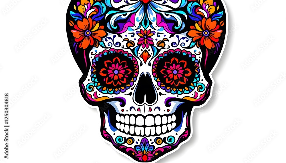Vibrant Sugar Skull: A Day of the Dead Masterpiece Vibrant Sugar Skull: A Day of the Dead Masterpiece