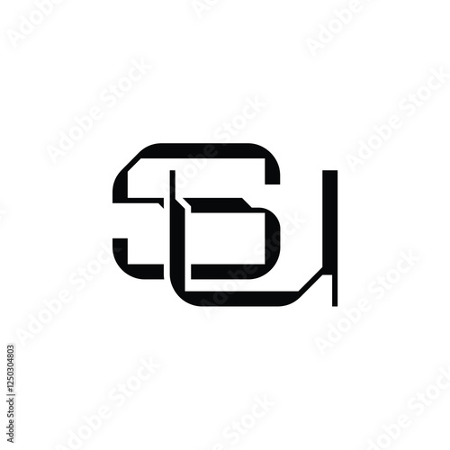 SU monogram logo design letter text name symbol monochrome logotype alphabet character simple logo