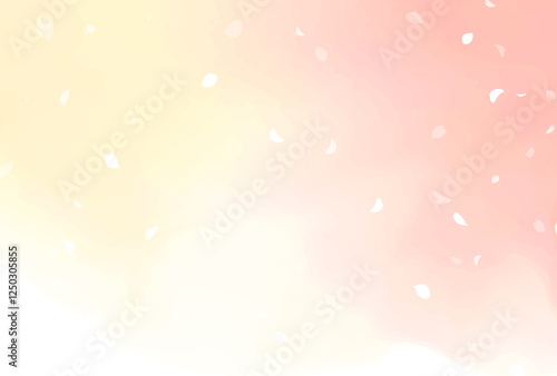 水彩風の花柄の背景素材