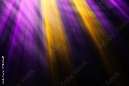 Purple and yellow beams on a black base, ideal for professional use.