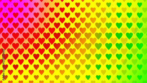 Neon Hearts Repeating Valentines Day Background