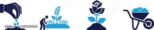 cultivation icon set. You can easily change the color.