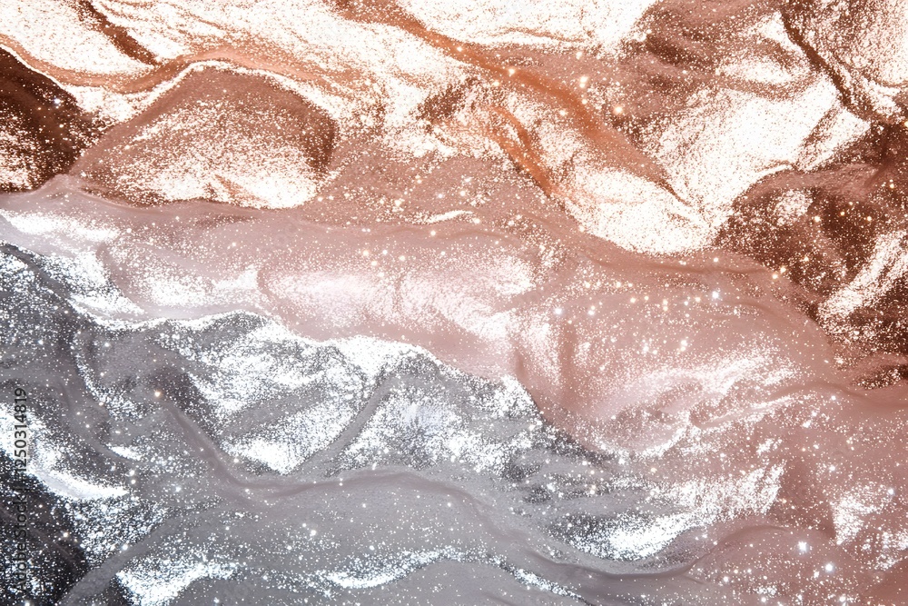 Fototapeta premium Iridescent Marble Like Abstract Digital Texture Background with Shimmering Flowing Patterns