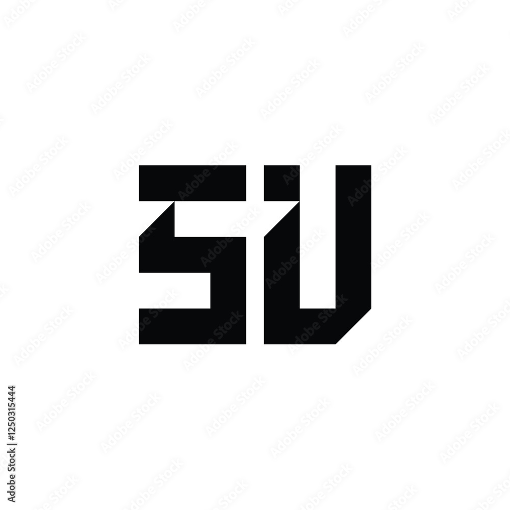 Obraz premium SV monogram logo design letter text name symbol monochrome logotype alphabet character simple logo