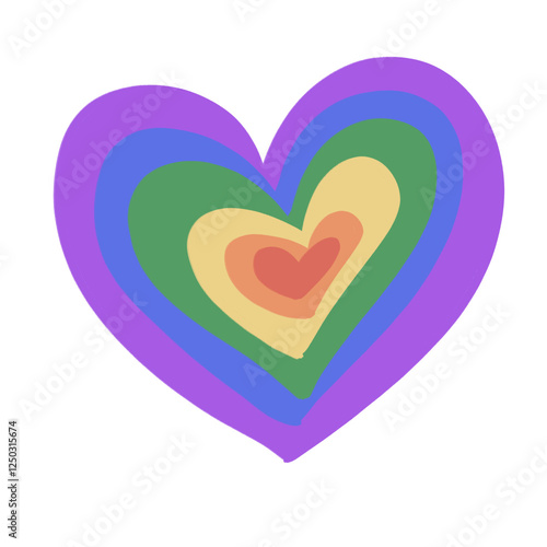 Rainbow heart