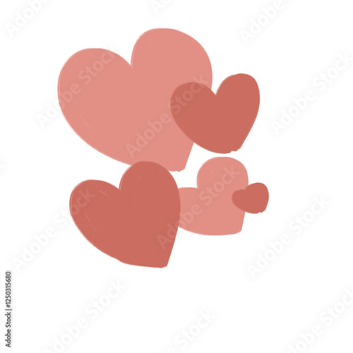 red heart on white background