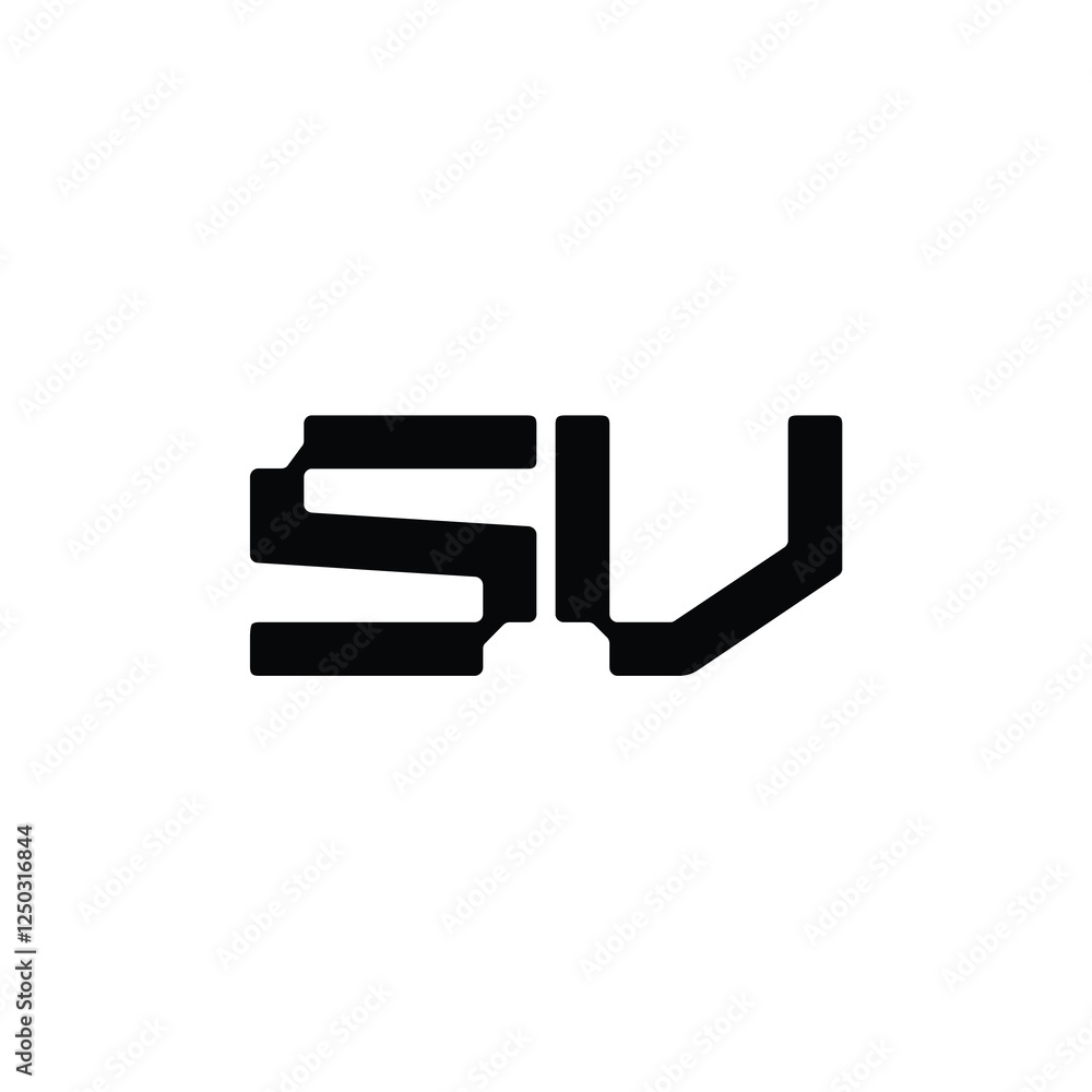SV monogram logo design letter text name symbol monochrome logotype alphabet character simple logo SV monogram logo design letter text name symbol monochrome logotype alphabet character simple logo