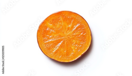 Orange Fruit Slice Isolated on White Background photo