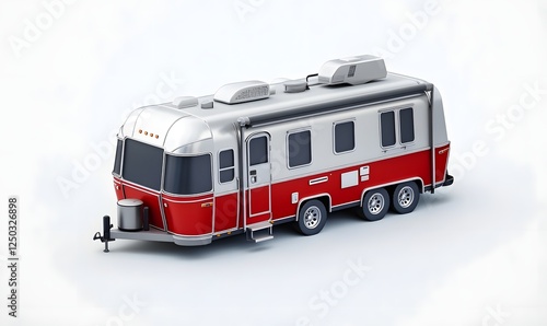 Wallpaper Mural Retro camper van, white background, travel, adventure Torontodigital.ca