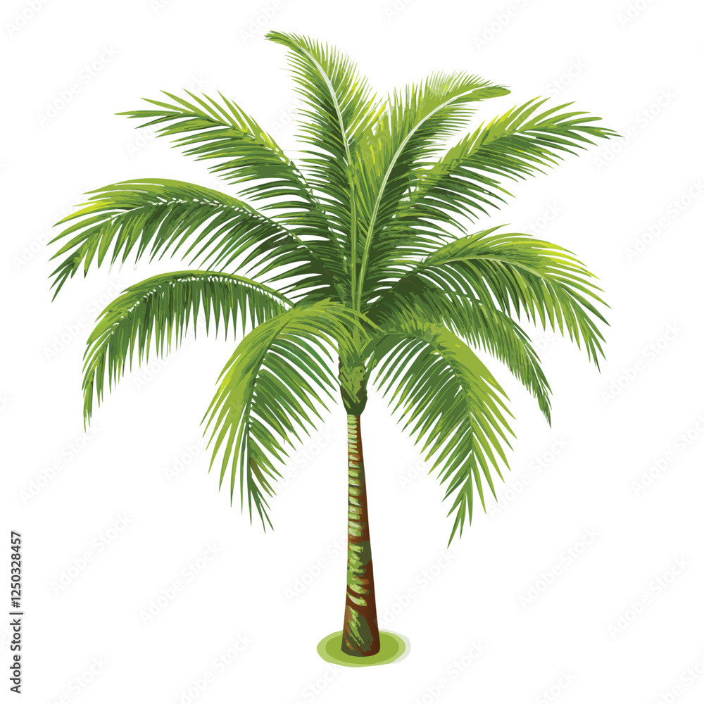 Obraz premium palm tree on white background