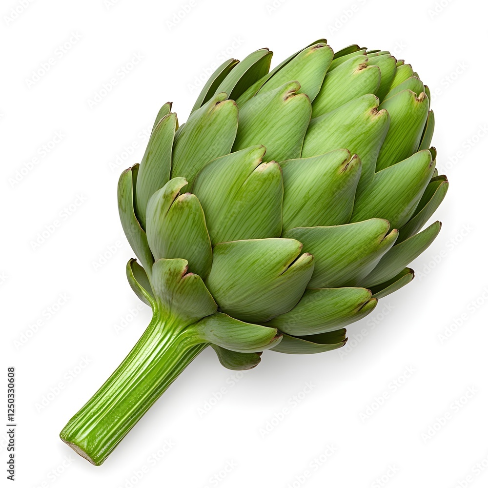 Fresh Green Artichoke Isolated on White Background for Culinary Use and Healthy Eating Concept in Nutrition and Gourmet Food Preparation Fresh Green Artichoke Isolated on White Background for Culinary Use and Healthy Eating Concept in Nutrition and Gourmet Food Preparation