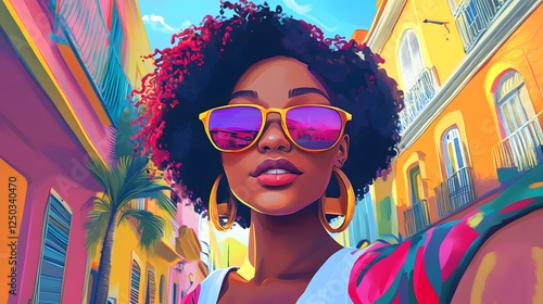 Vibrant Street Scene: A Colorful Journey Through Cityscapes
