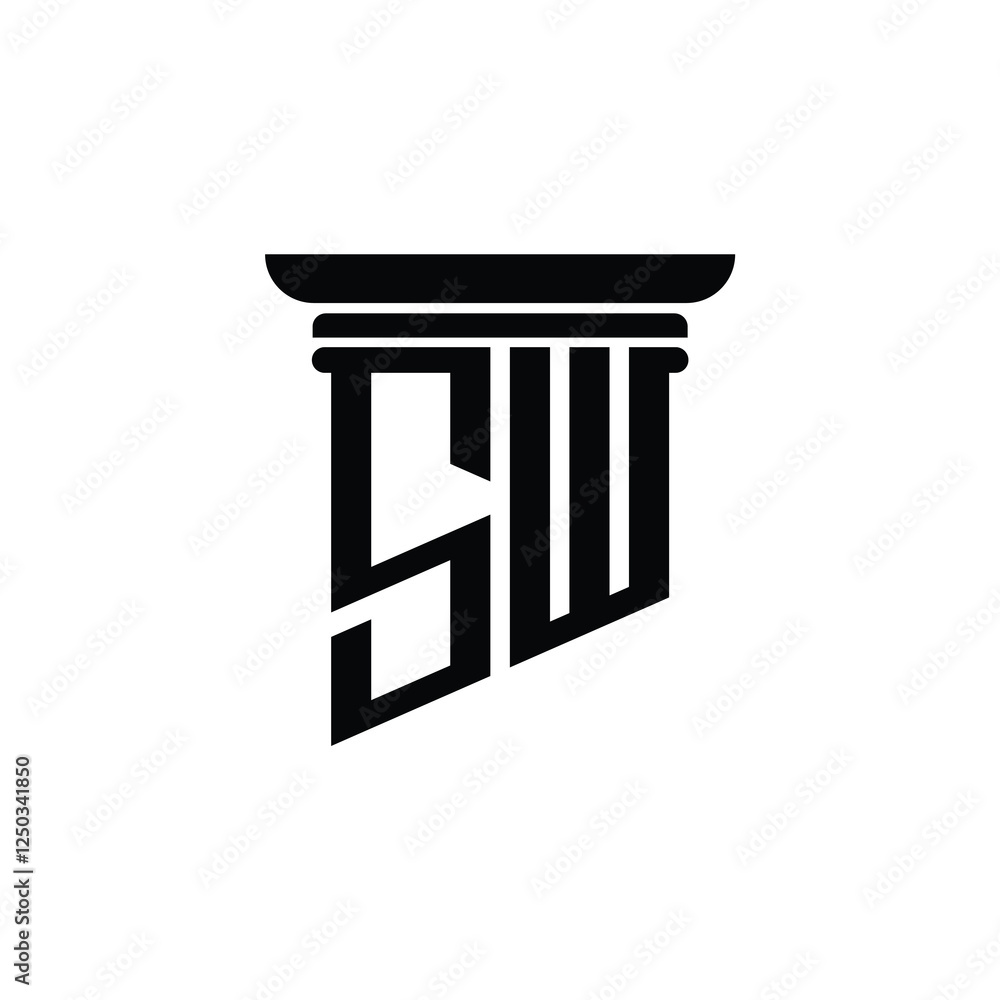 SW monogram logo design letter text name symbol monochrome logotype alphabet character simple logo SW monogram logo design letter text name symbol monochrome logotype alphabet character simple logo