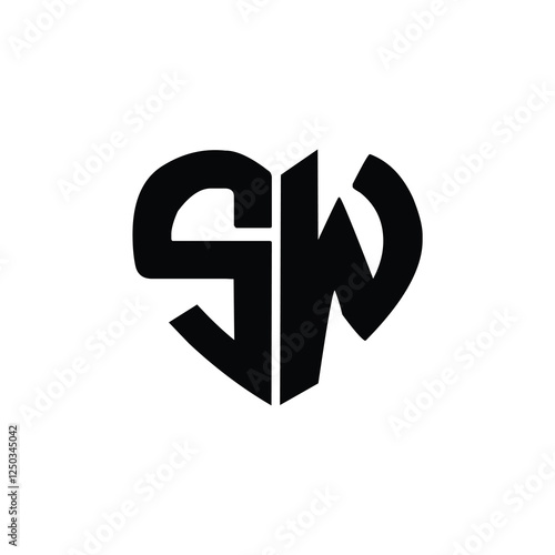 Free Download SW monogram logo design letter text name symbol monochrome logotype alphabet character simple logo - GFXLoad