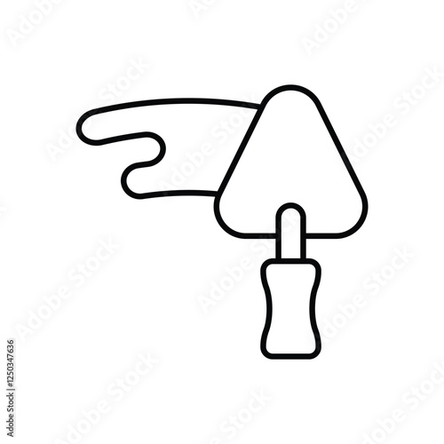 Trowel  icon isolated on a white background. Vector illustration.