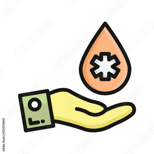 An amazing vector design of blood donation in editable style, premium icon