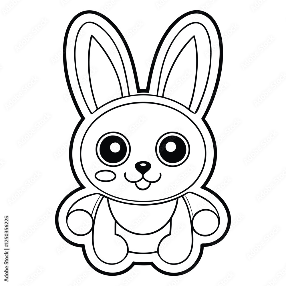 Obraz premium outline of a rabbit vector art