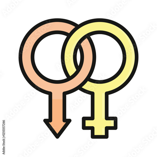 Male and female symbols representing gender in medical context
