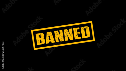 Banned Rubber Stamp icon.