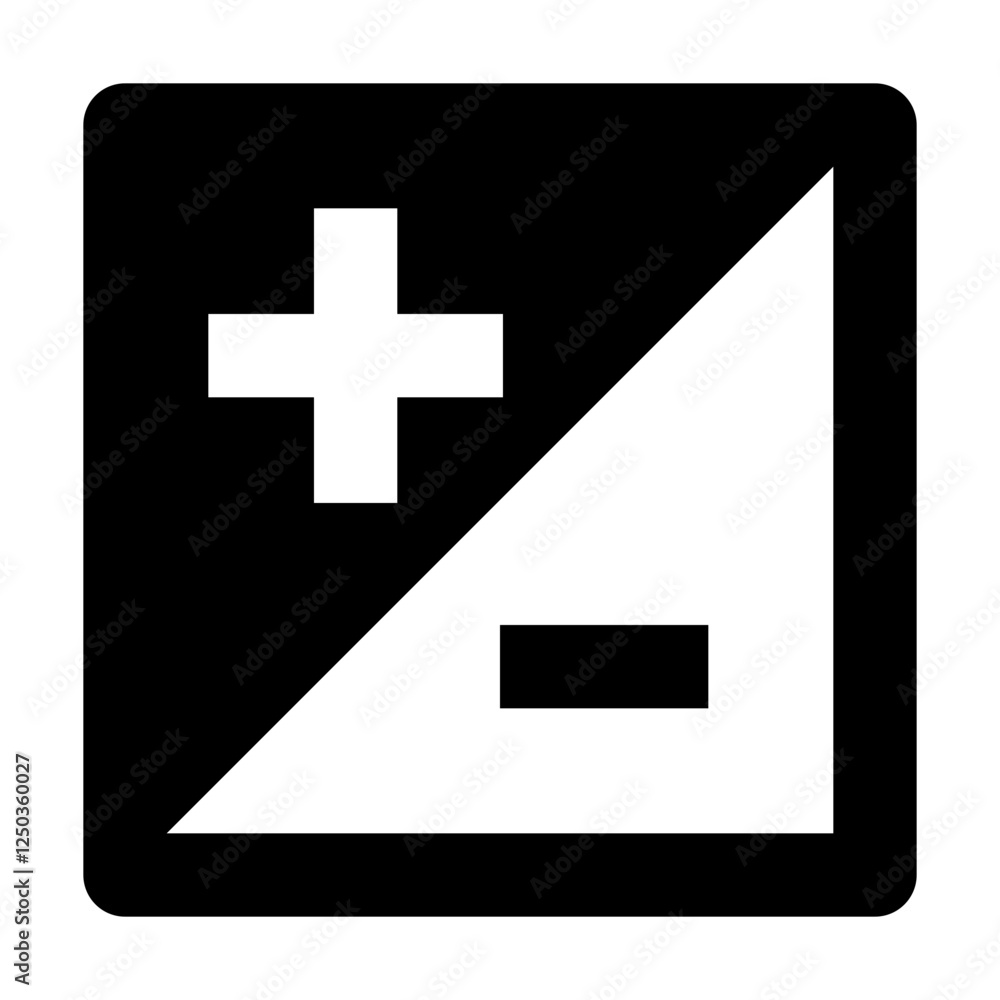 Obraz premium Plus Minus - Simple Minimalist Icon
