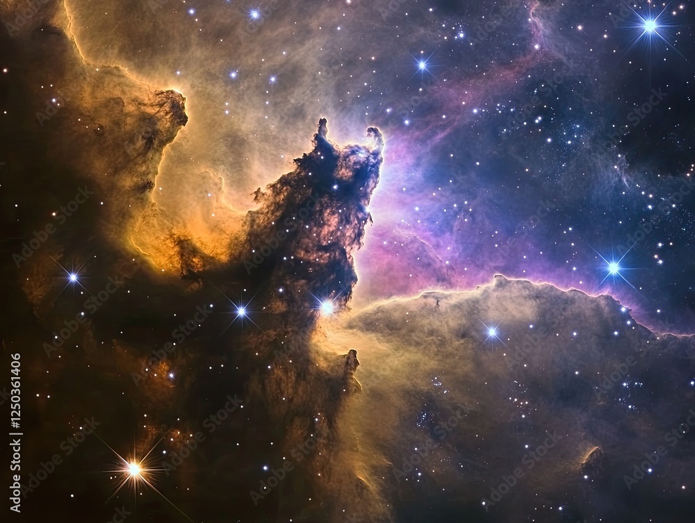 Majestic Pillars of Creation: A Stunning View of a Star-Forming Region Majestic Pillars of Creation: A Stunning View of a Star-Forming Region