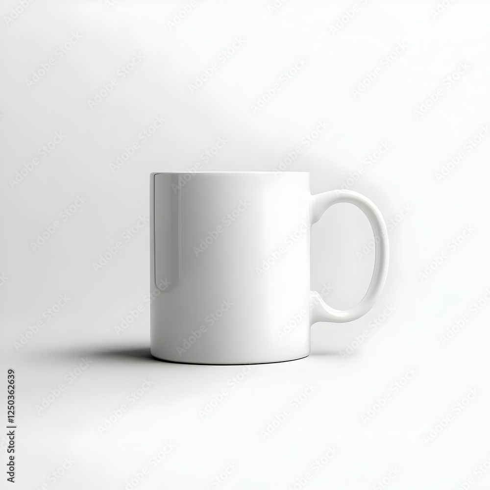 Fototapeta premium minimalist white background for a mug mock up