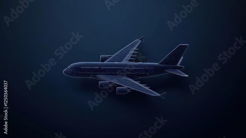 Wallpaper Mural Abstract Dark Blue Airplane Design Torontodigital.ca