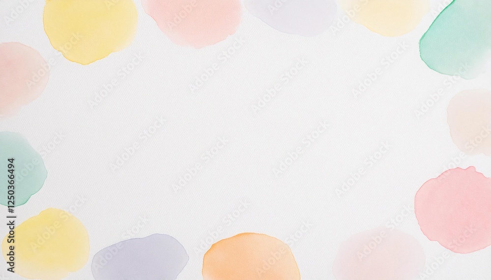 柔らかな水彩の彩り　シンプルで優しいデザイン　水彩　染みる　淡い