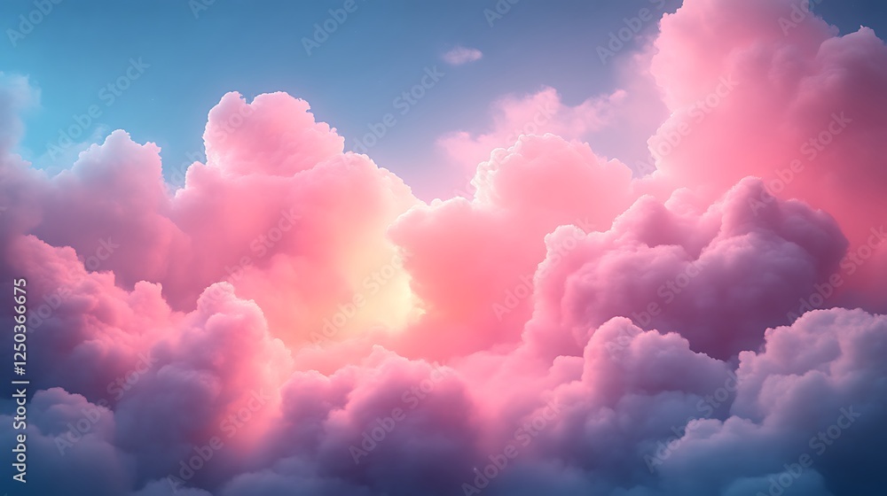 Pink clouds sunset sky view Pink clouds sunset sky view