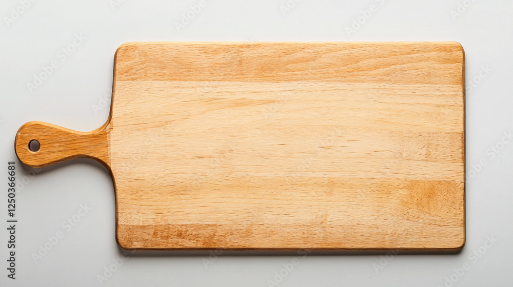 wooden cutting board isolated on white background kitchen utensil