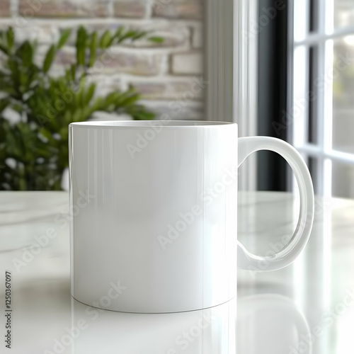 minimalist white background for a mug mock up