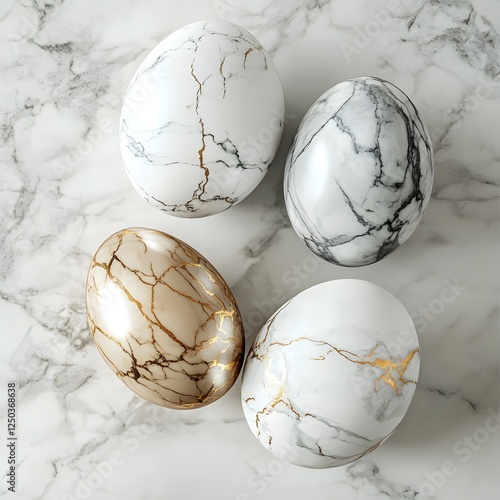 Elegant Marble Easter Eggs photo