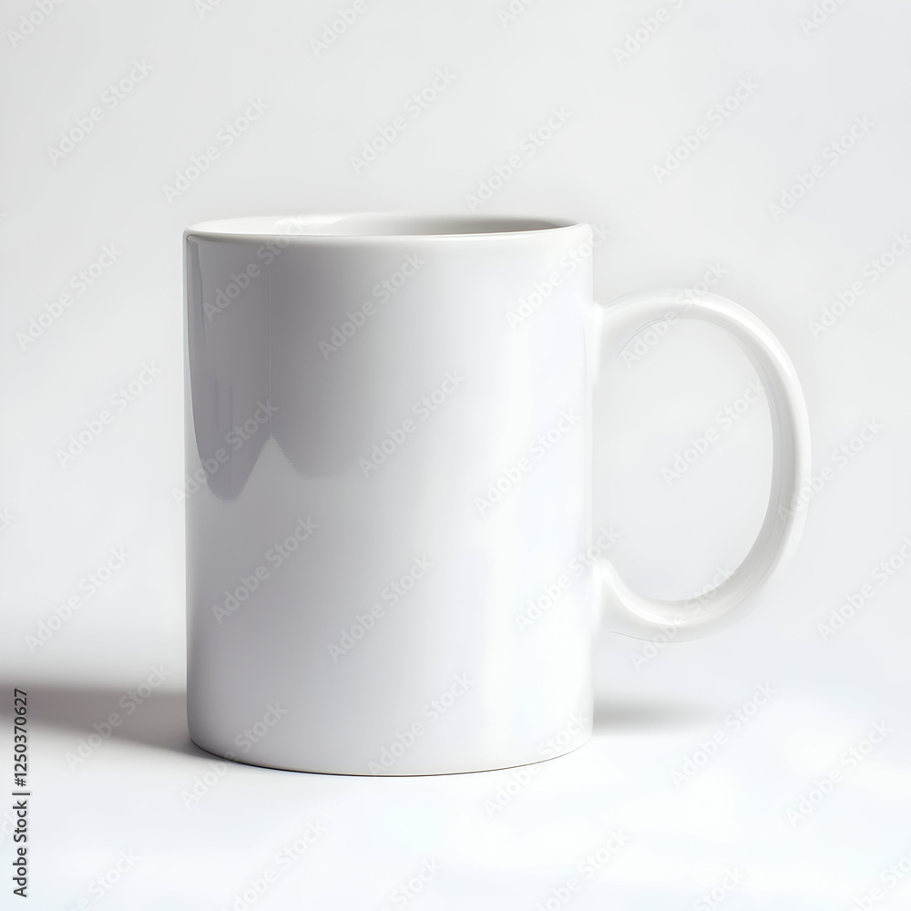 Obraz premium minimalist white background for a mug mock up
