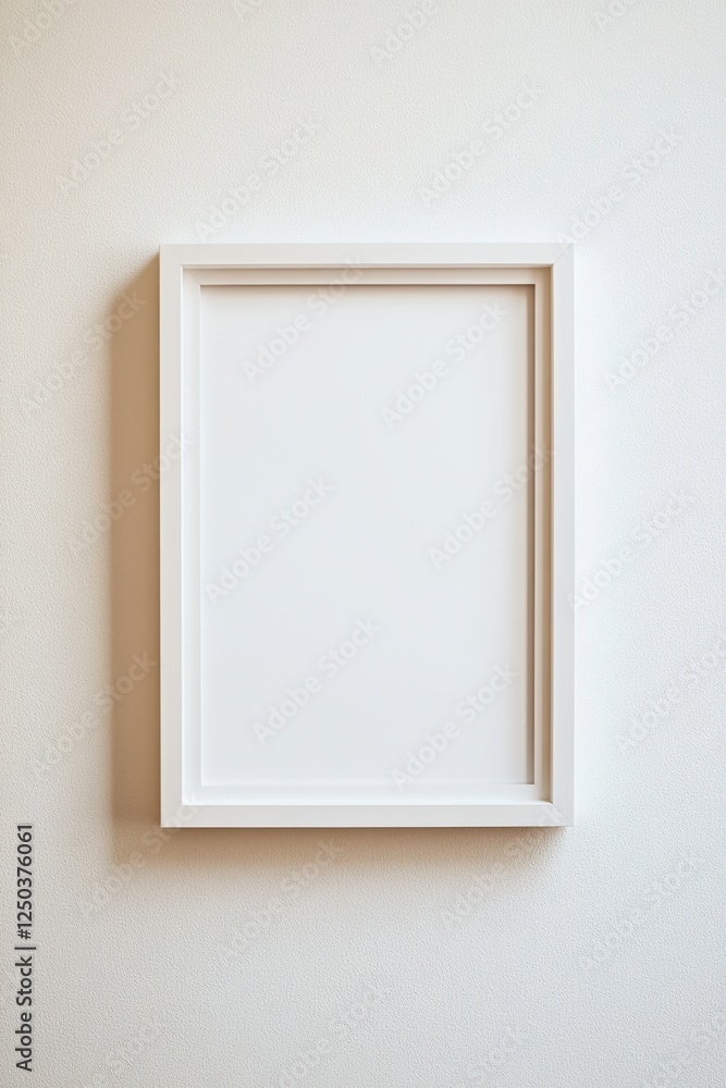 Blank white picture frame mockup displayed against a minimalistic wall, ideal for showcasing artwork or photography. Home decor, interior design, template, ready to use. Blank white picture frame mockup displayed against a minimalistic wall, ideal for showcasing artwork or photography. Home decor, interior design, template, ready to use.