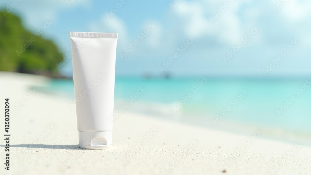 a white tube of cosmetic cream without labels, free space for text a white tube of cosmetic cream without labels, free space for text