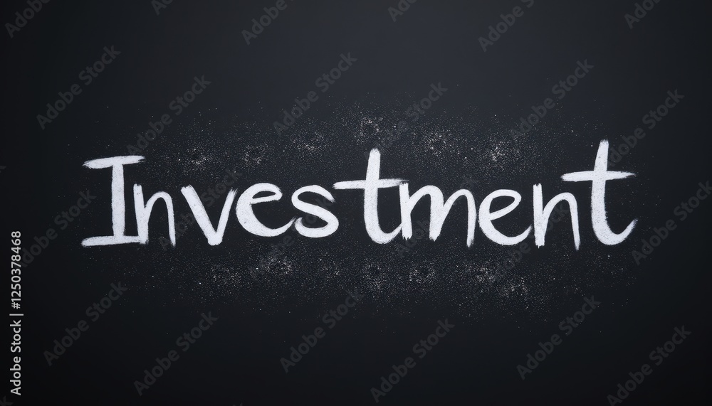 Obraz premium Investment Success Starts with Financial Literacy and Responsibility Concept. Creative Handwritten Investment Concept on Dark Background