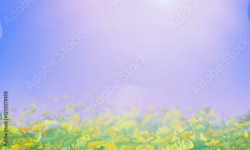 Abstract Spring Field with Soft Pastel Colors