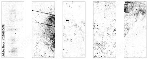 Overlays stamp texture with effect grunge, damage, old, concrete, spray effect and drop ink splashes. Best dirty grainy stamp. Different paint textures with background. Vector collection overlay