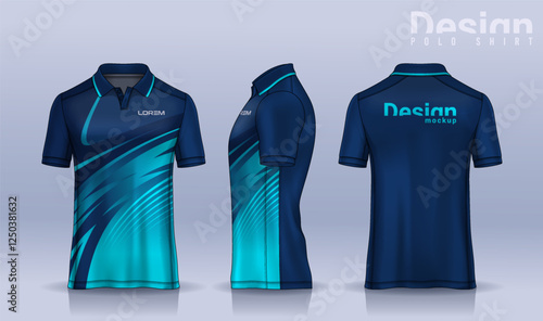 t-shirt polo templates design. uniform front and back view.	