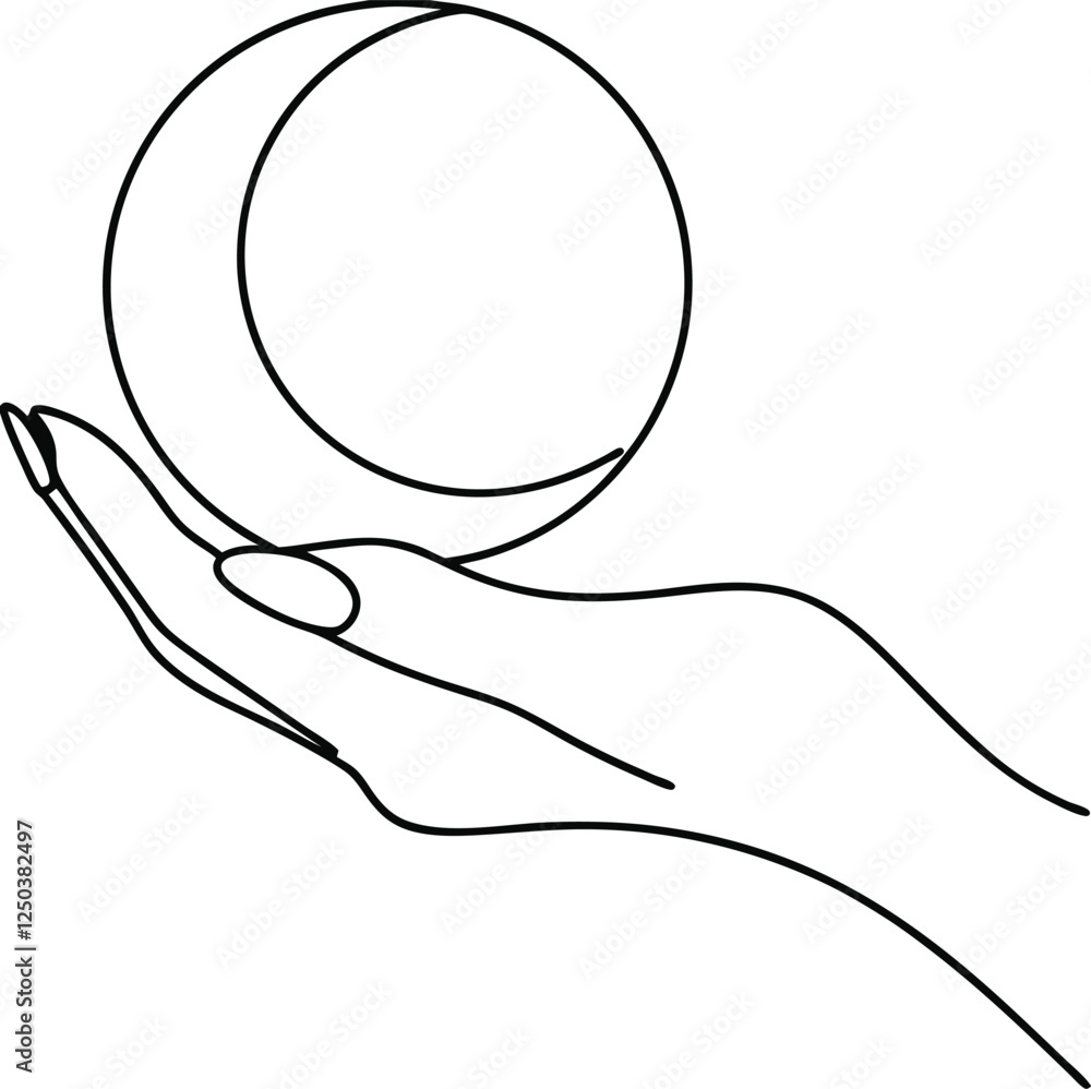 Hand Holding Orb Mystical Sphere, Fortune, Destiny, Guidance, Fate