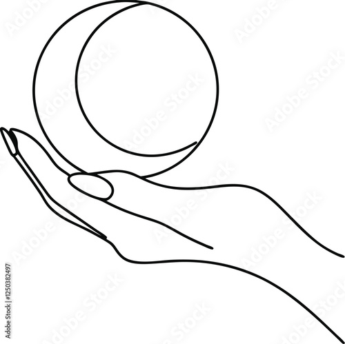 Hand Holding Orb Mystical Sphere, Fortune, Destiny, Guidance, Fate